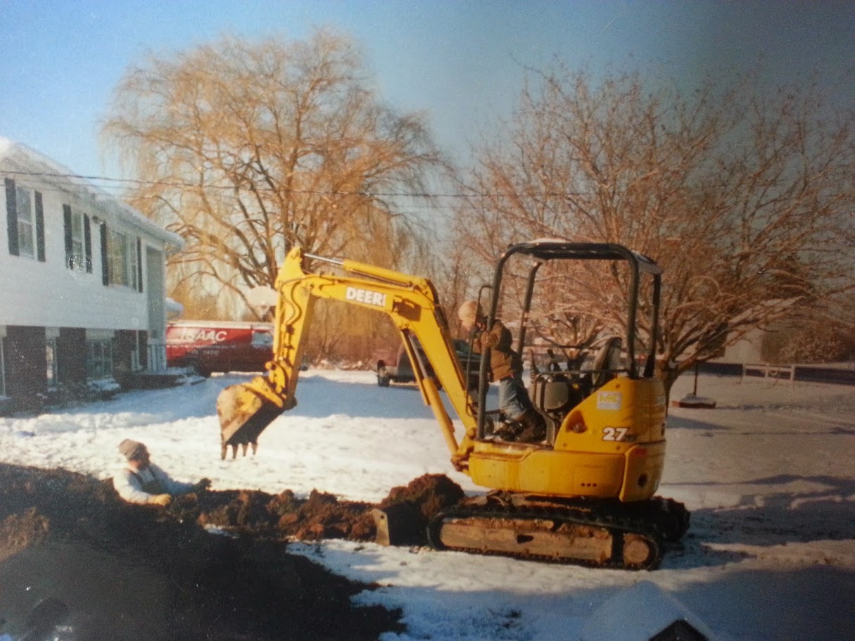Tyler Digging Waterline as a Kid